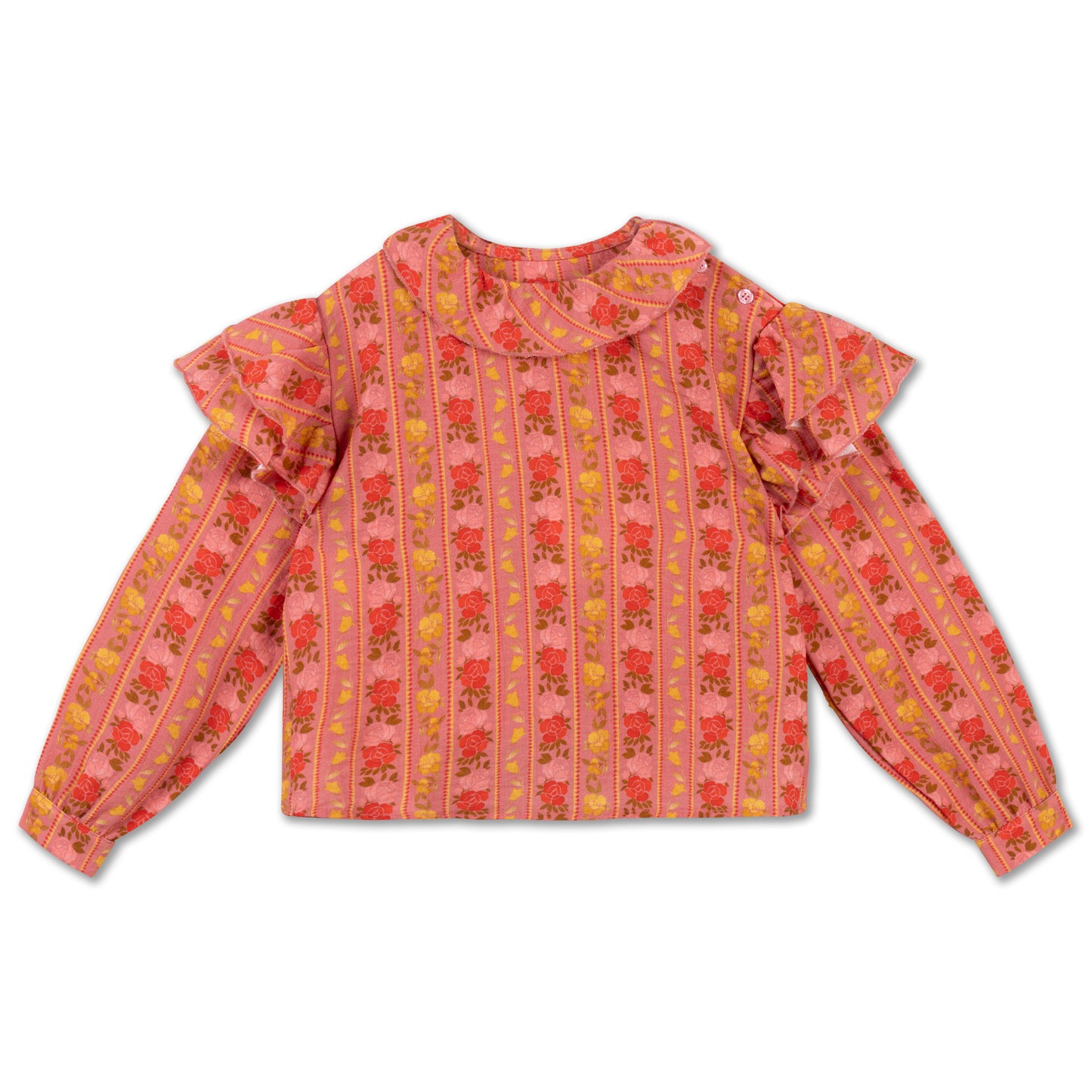 Repose AMS | Ruffle Blouse | Coral Bloom Fiesta