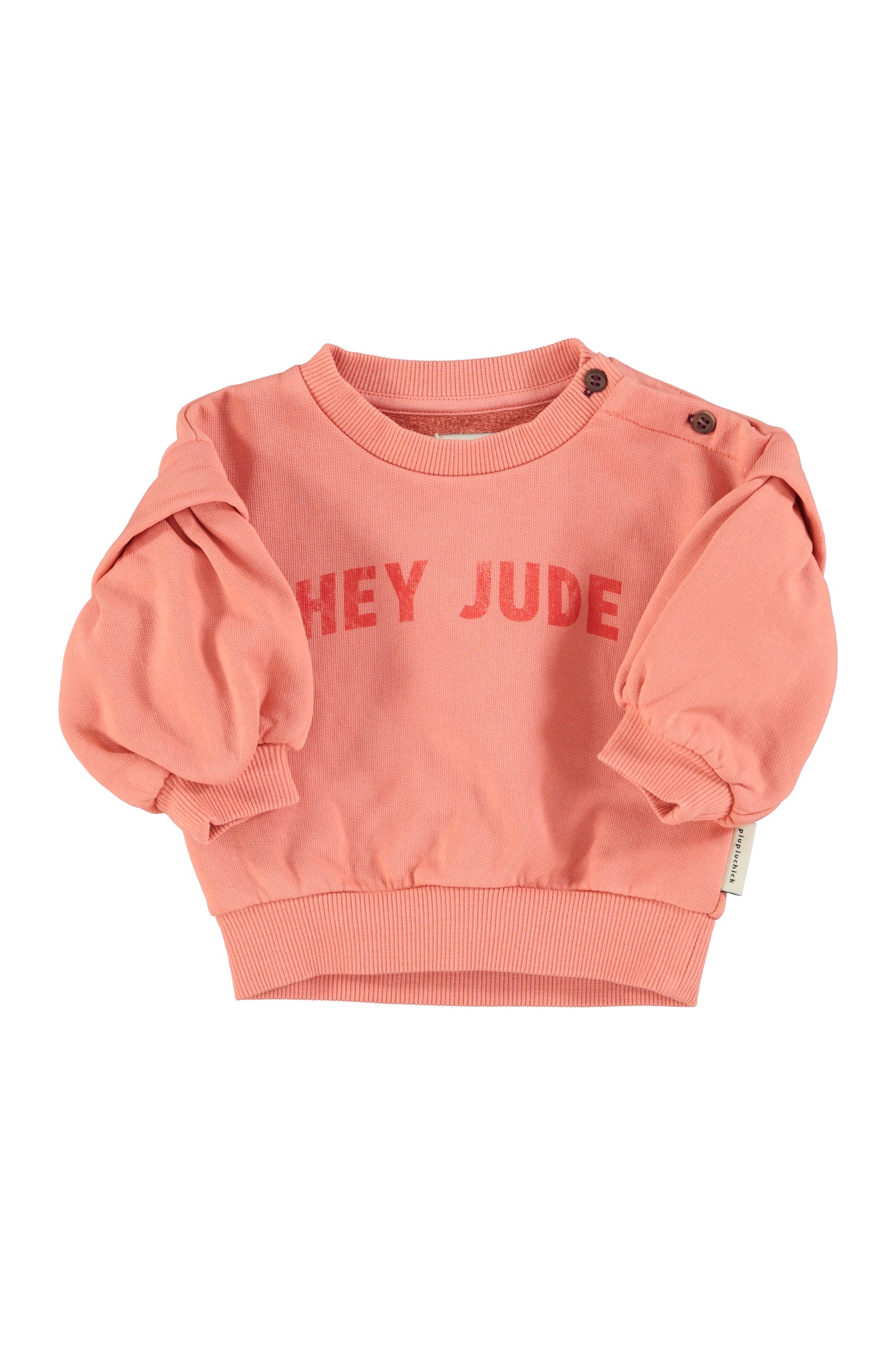 Piupiuchick | Sweatshirt Baby| Pink w/ "Hey jude" print