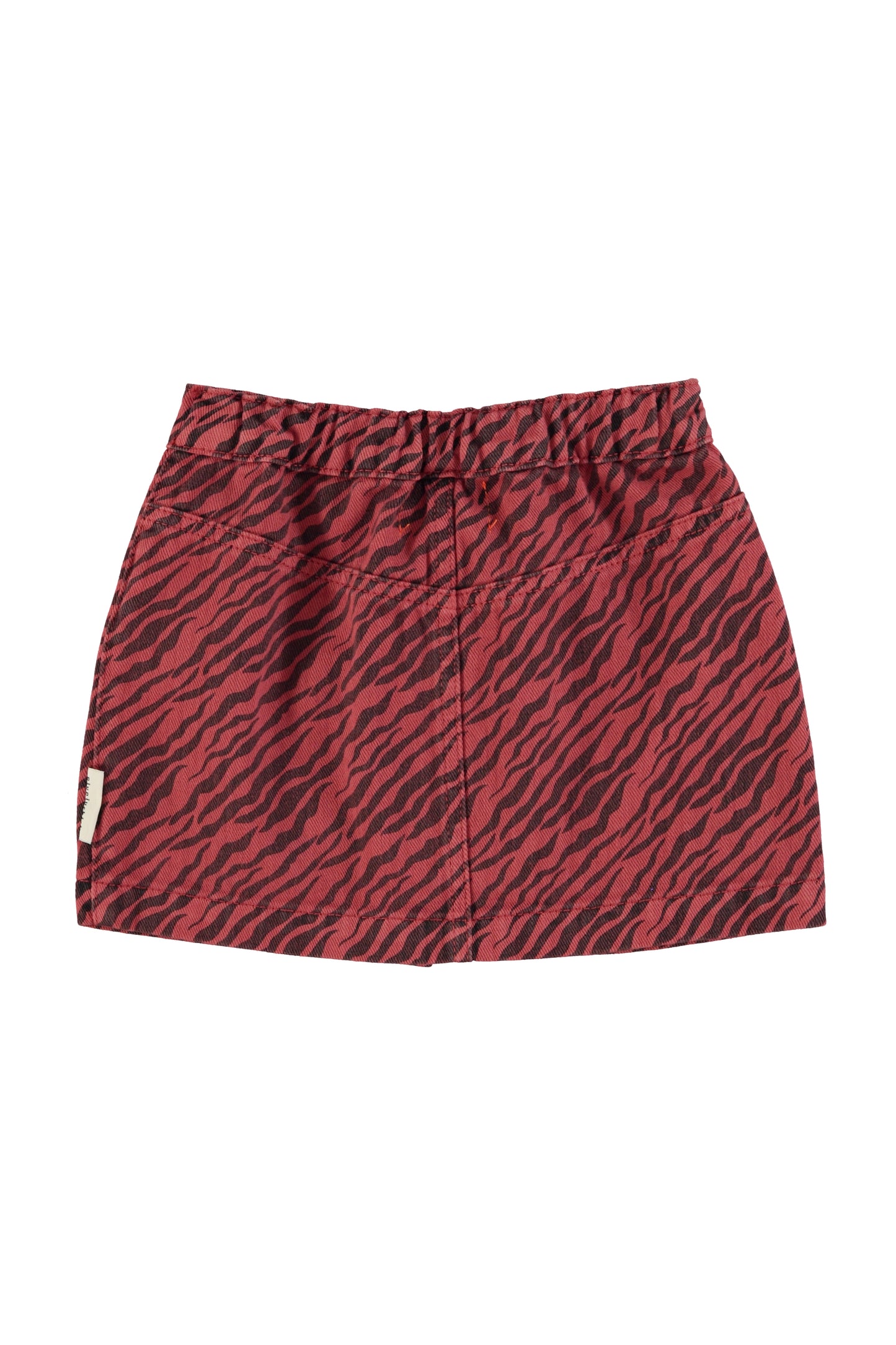 Piupiuchick | Short skirt | Bordeaux w/ zebra print