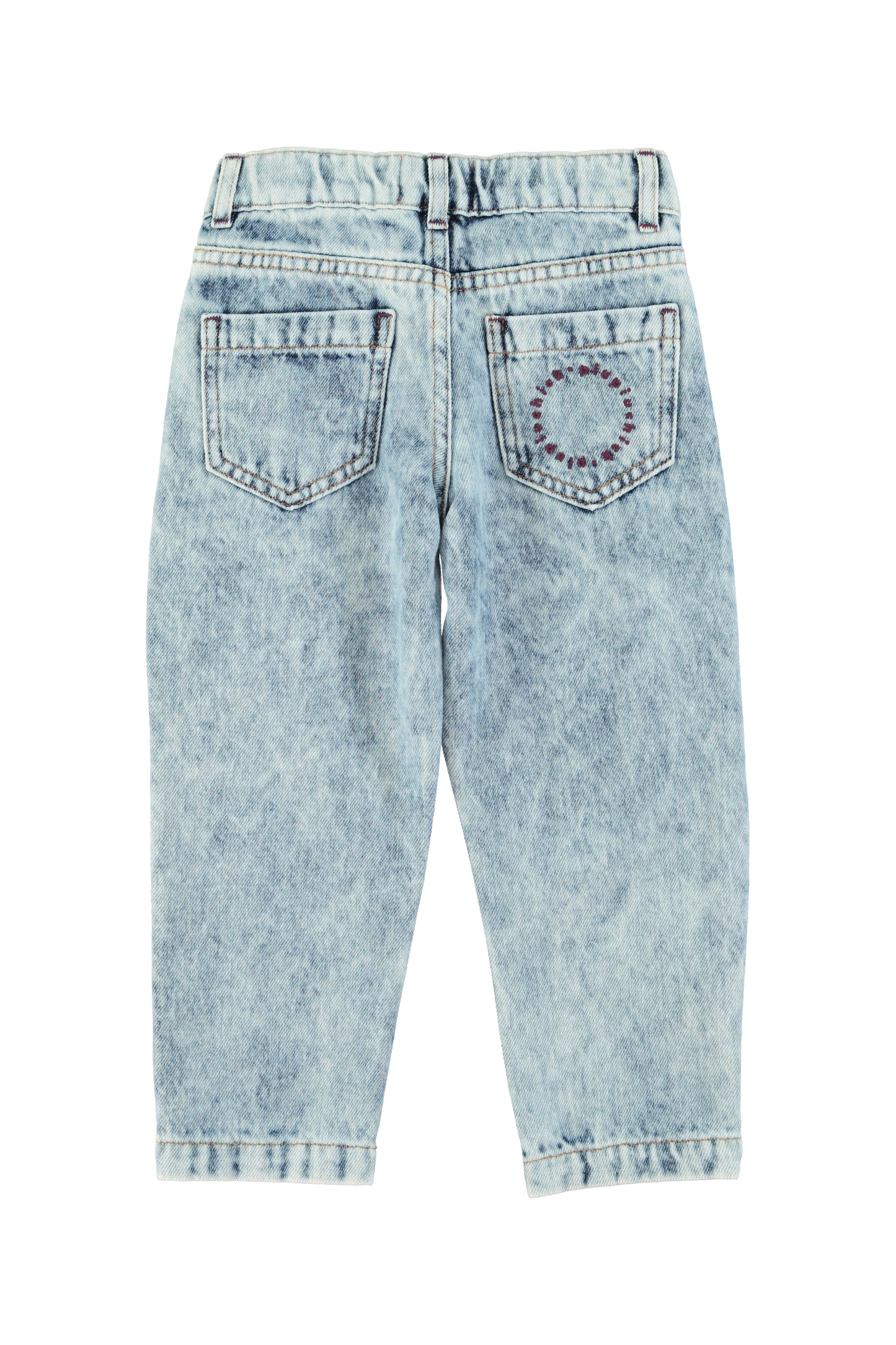 Piupiuchick| Mom fit trouser | Washed blue denim