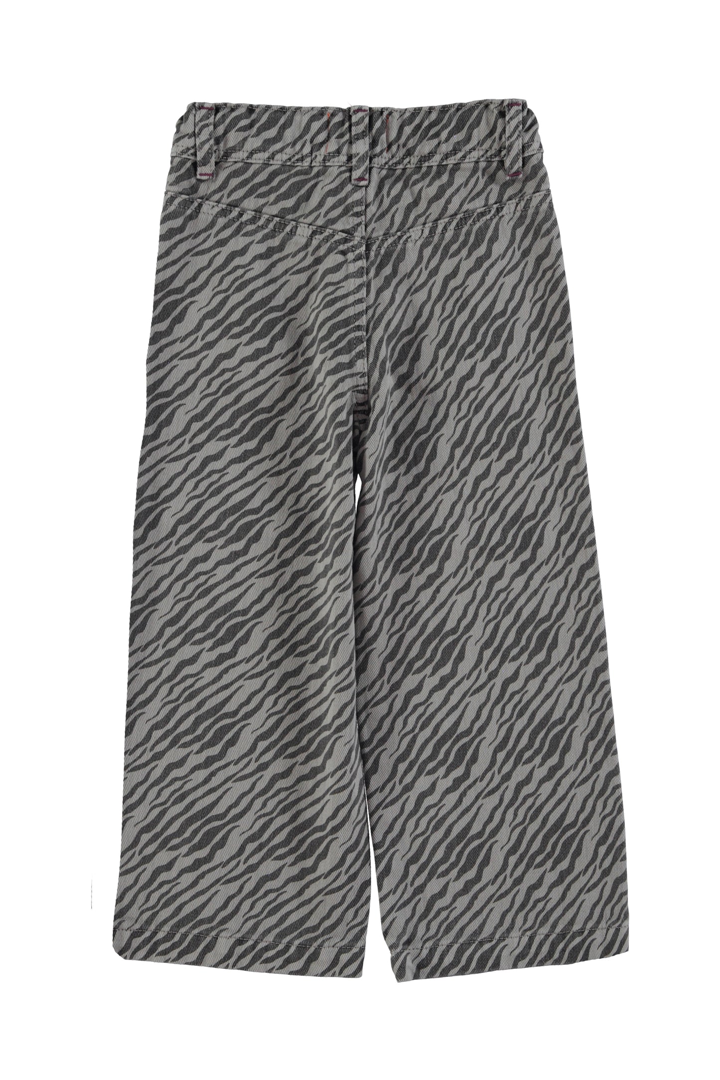 Piupiuchick| Flare trouser | Grey w/ zebra print