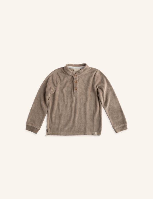Navy Natural | Boys polo | Beige/taupe