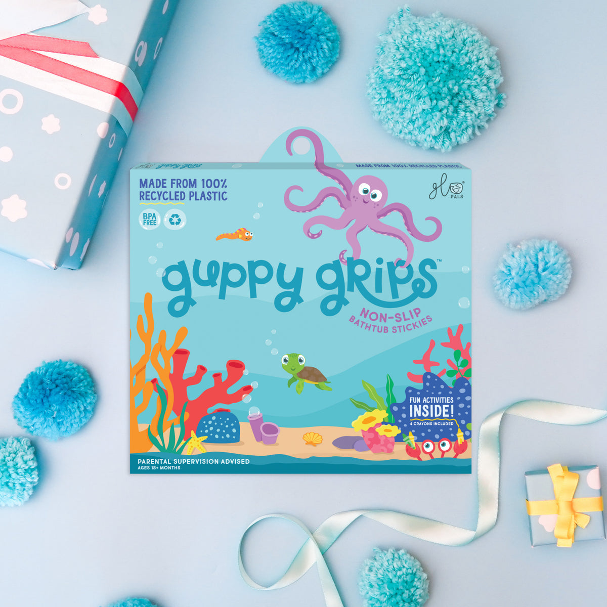 Glo pals | Bathtub stickers | Guppy grips