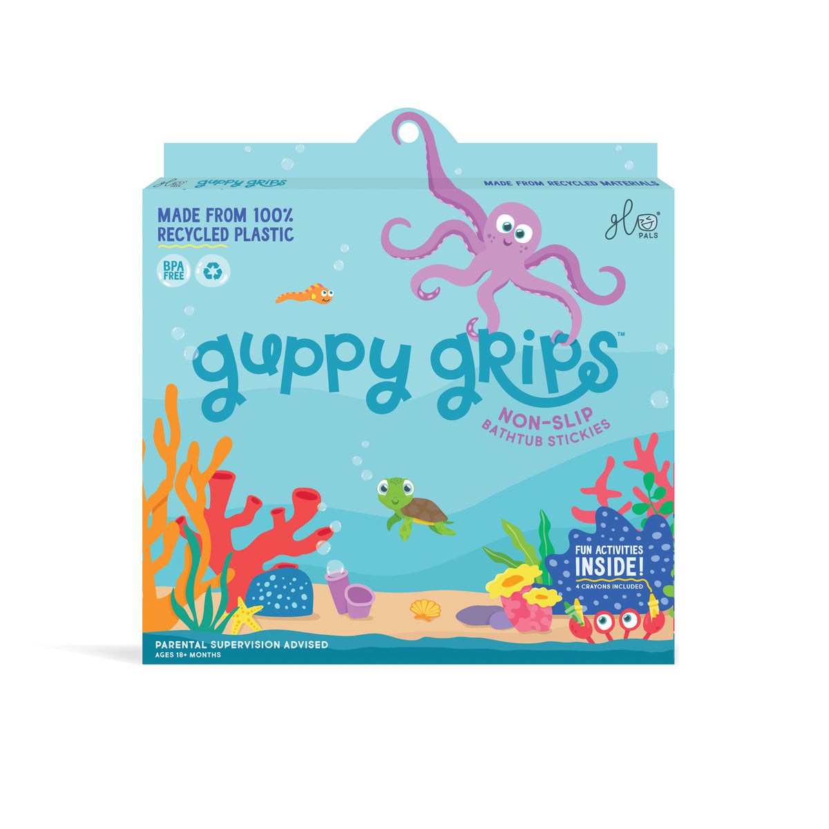 Glo pals | Bathtub stickers | Guppy grips
