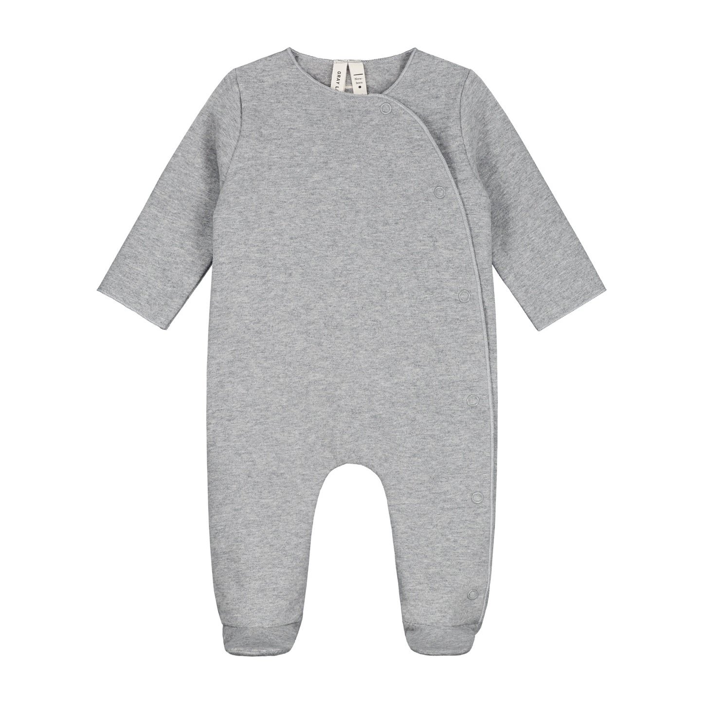 Gray Label | Newborn suit snaps GOTS grey melange