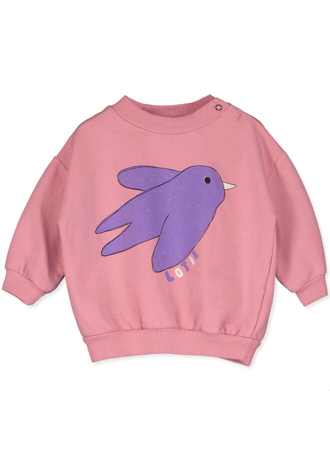 Lotiekids | Baby sweatshirt Flowing bird | Rose