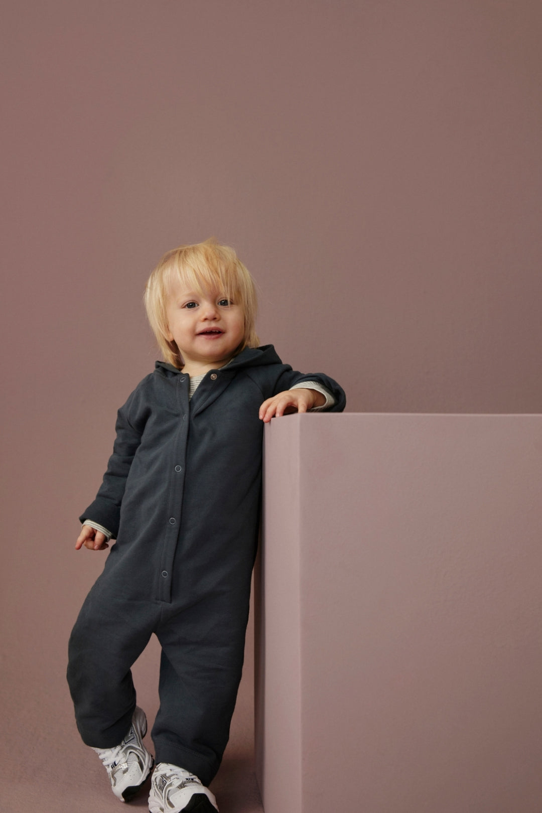 Gray label | Baby Hooded suit | Blue grey