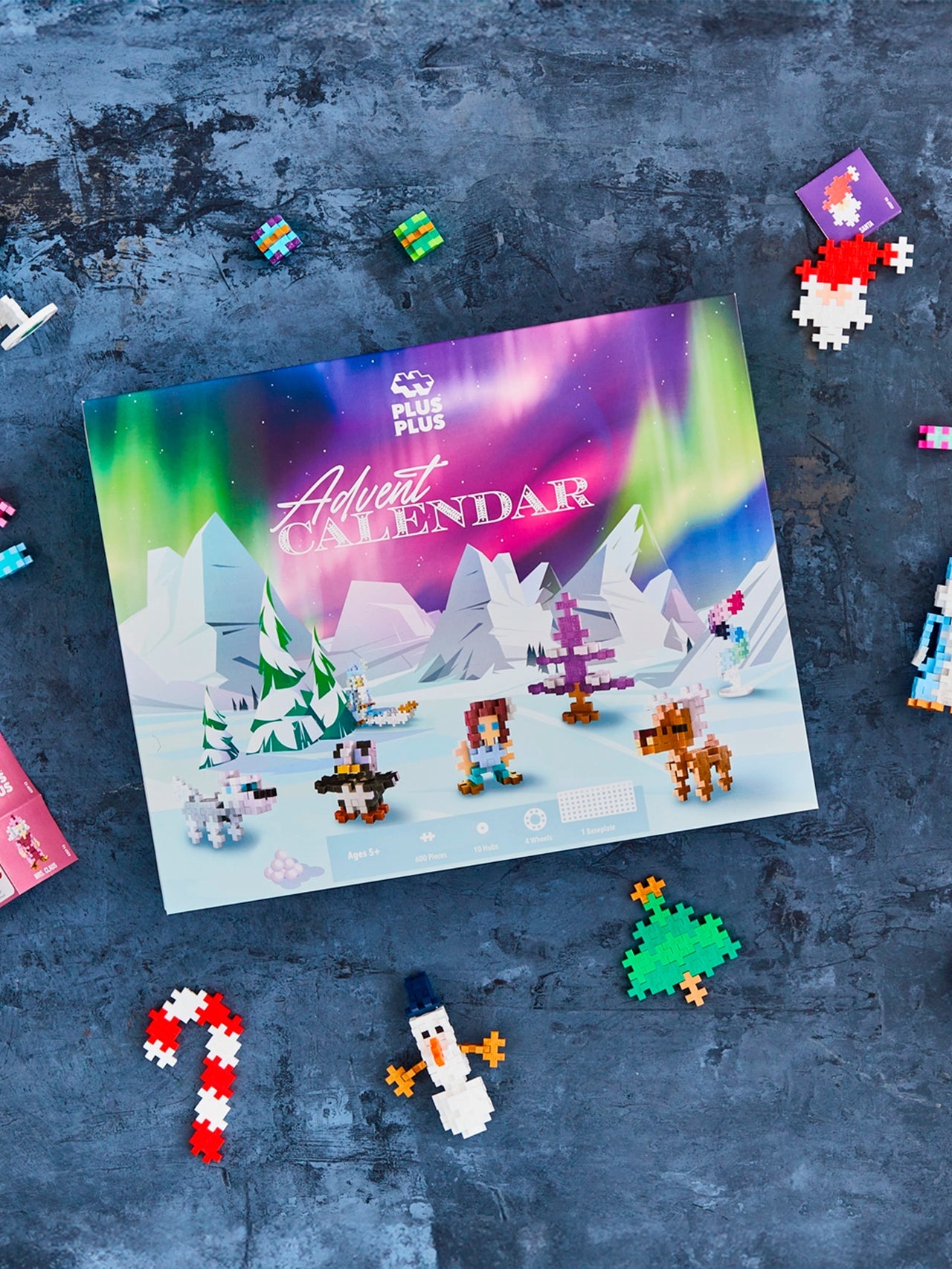 Plus- Plus | Adventkalender Santa's northern lights adventure