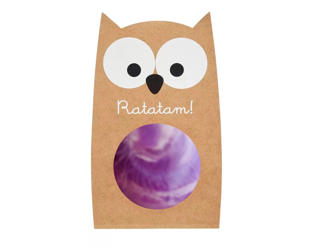 Ratatam | Bouncy owl ball | Marble purple