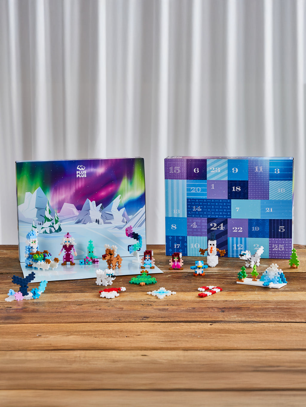 Plus- Plus | Adventkalender Santa's northern lights adventure