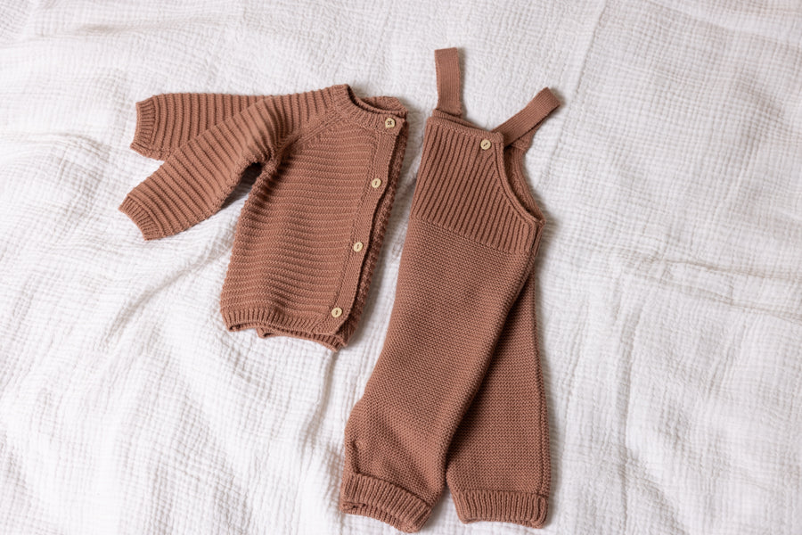 Petit maison | Seyo gebreid salopet | Caramel