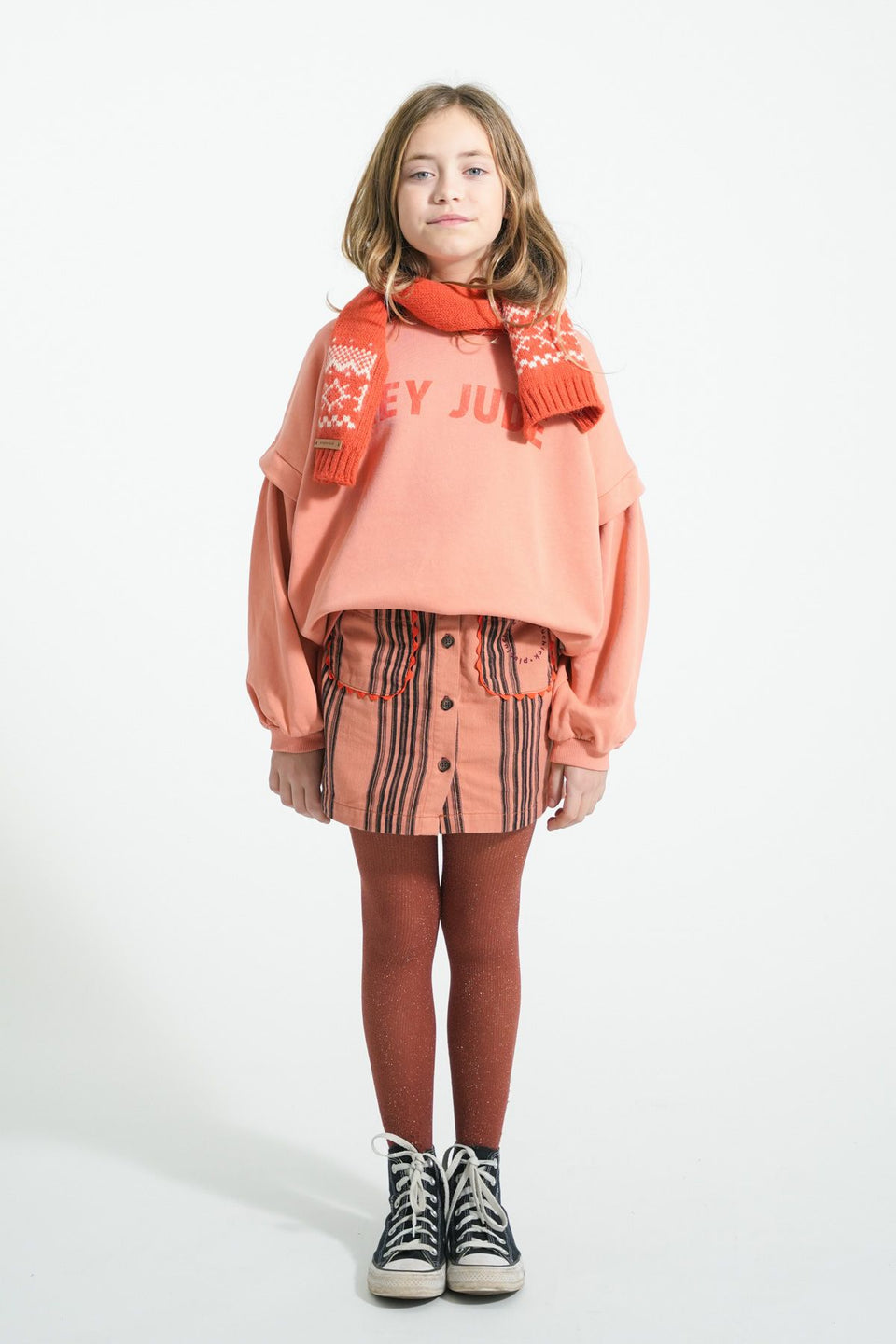 Piupiuchick | Short skirt | Pink w/ black stripes