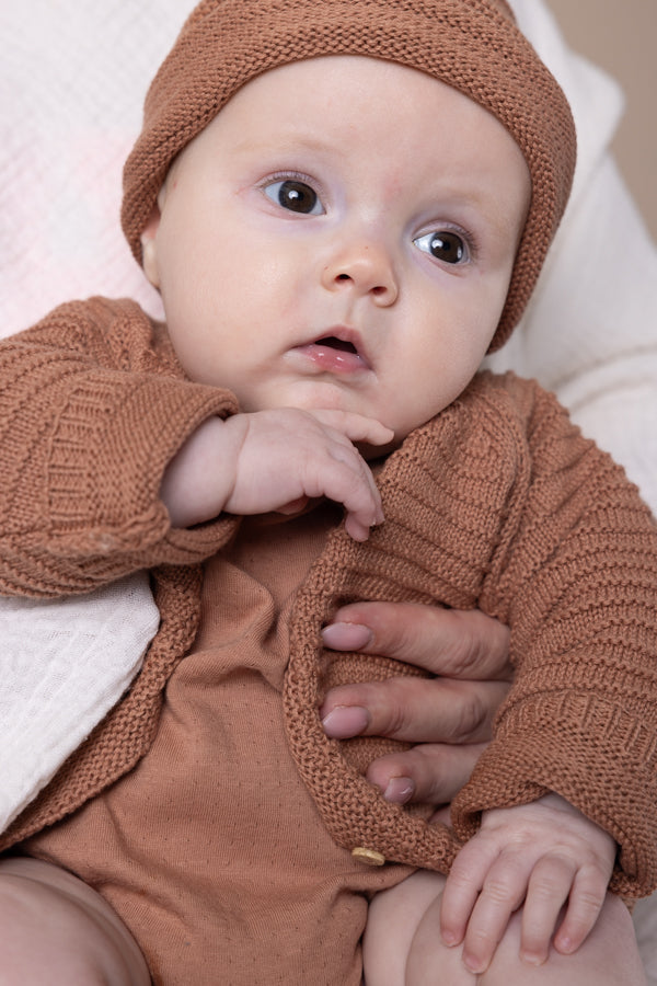 Petit maison | Kiki gebreid vest | Caramel