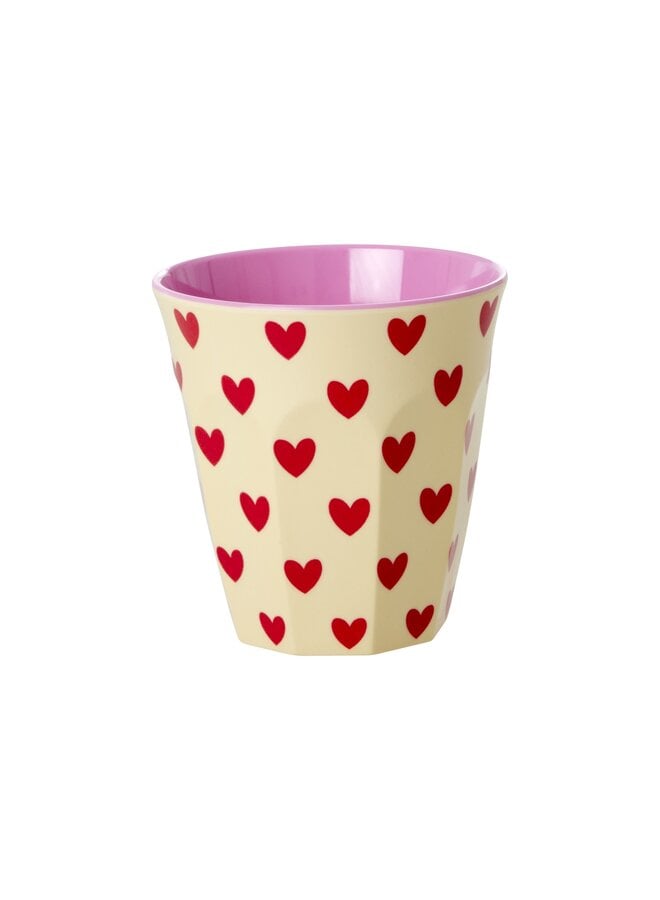 Rice | Melamine cup - Heart creme