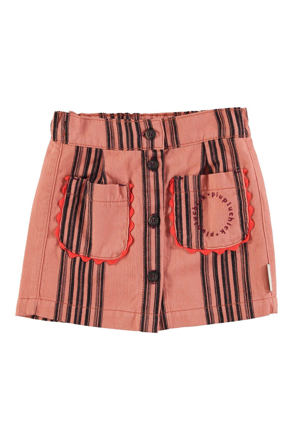 Piupiuchick | Short skirt | Pink w/ black stripes