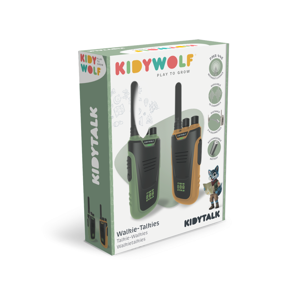 Kidywolf | Kiddytalk Walkie- Talkies | Green orange
