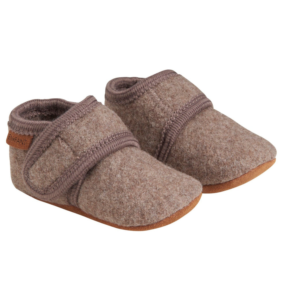 En Fant| Baby wool slippers | Walnut