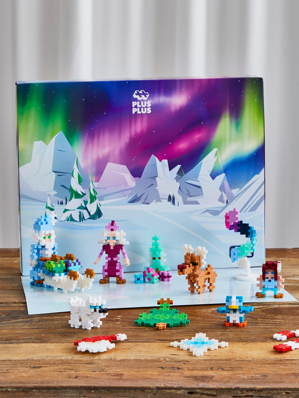 Plus- Plus | Adventkalender Santa's northern lights adventure