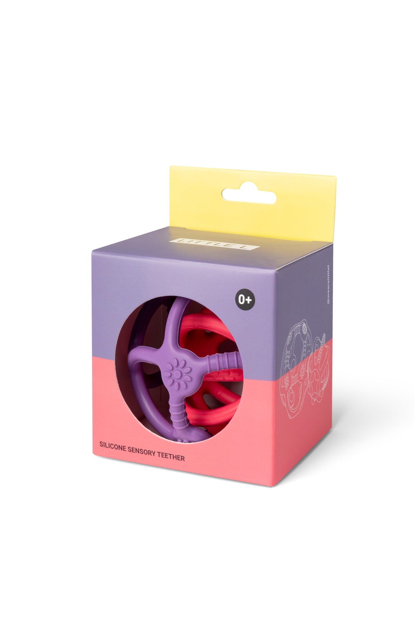 Little L | Sensory balls Set of 2 | Purple and pink