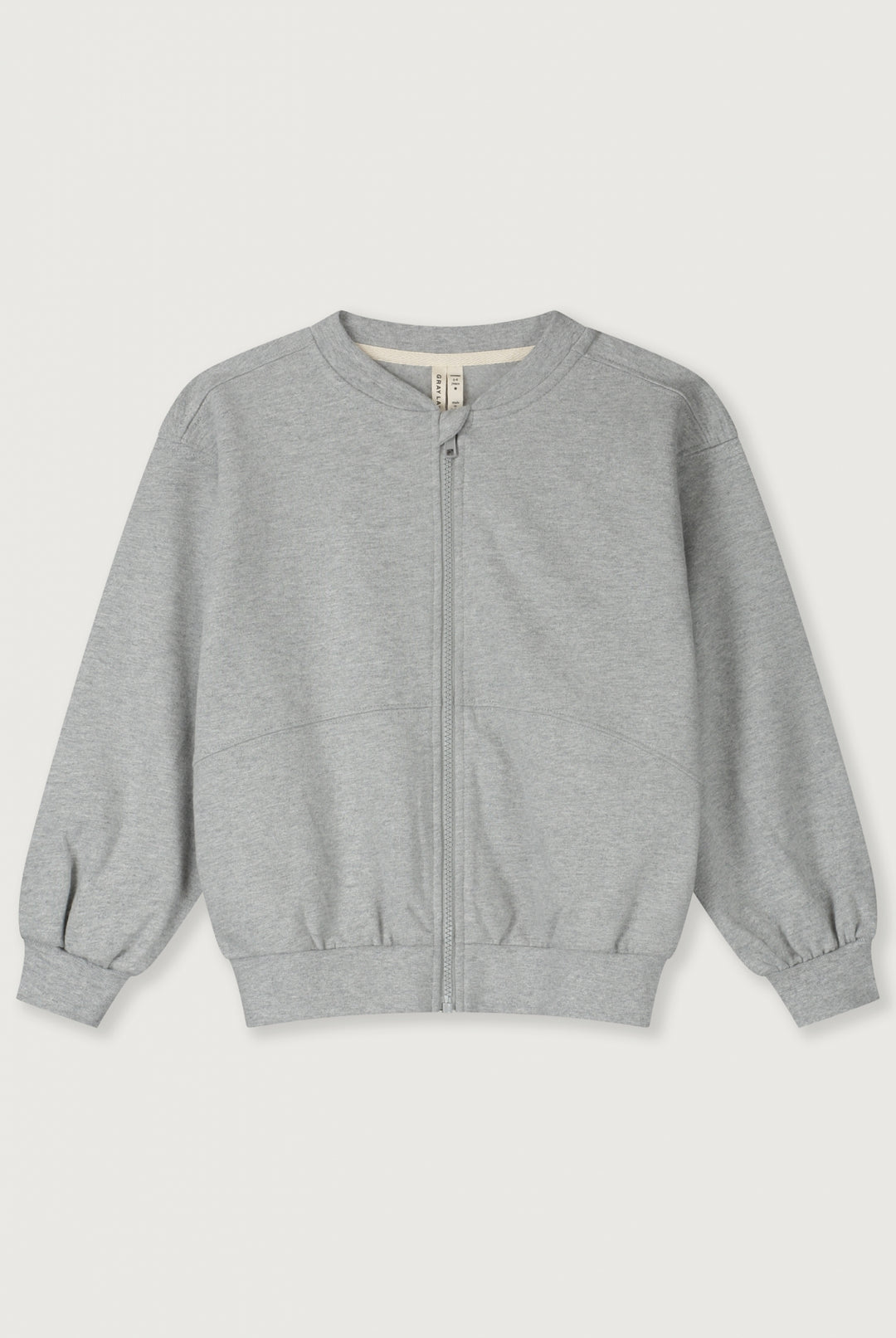 Gray label | Bomber sweatshirt w/ Zip | Grey melange