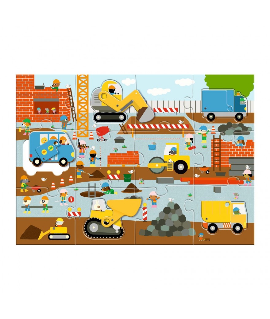 Djeco | Reusachtige puzzel | Bouwplaats