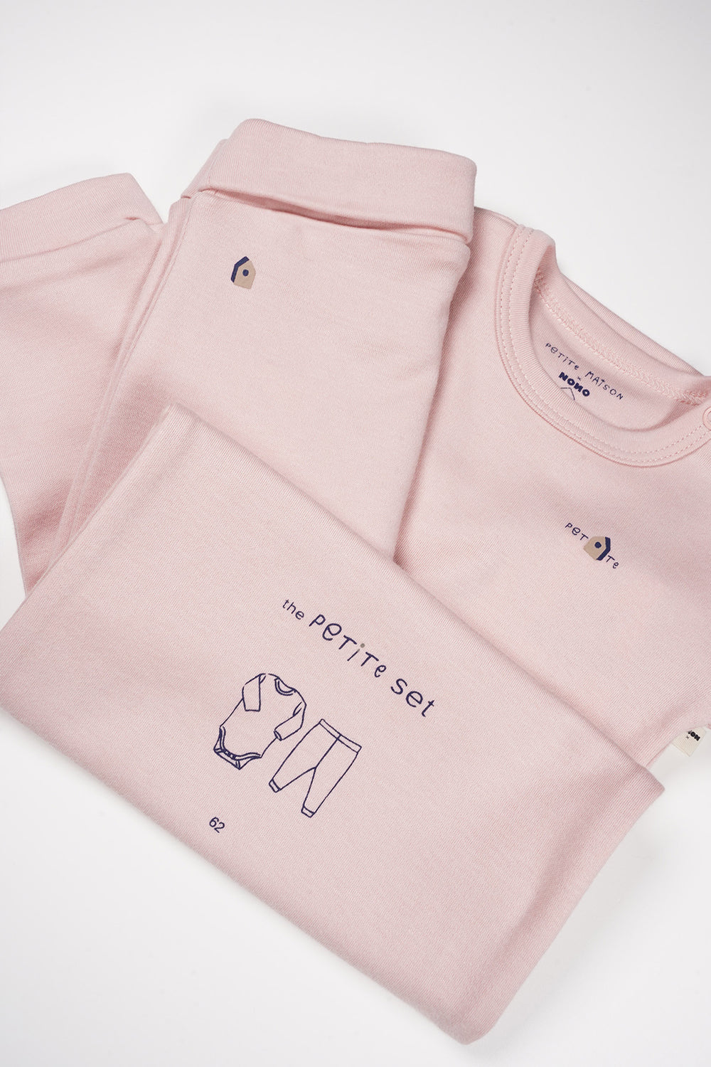Petit maison | Stormy 2 delige set Romper + legging | Pastel pink