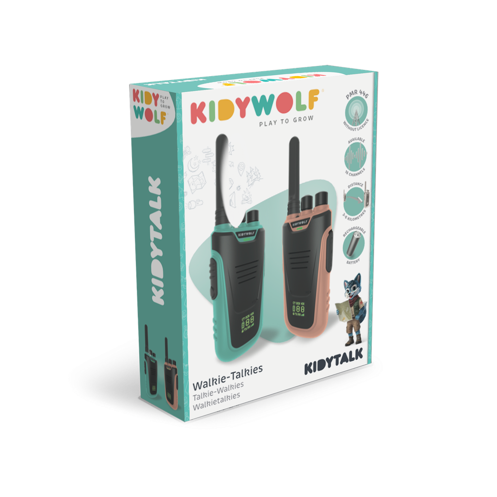 Kidywolf | Kiddytalk Walkie- Talkies | Nude Cyan