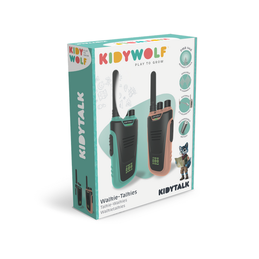 Kidywolf | Kiddytalk Walkie- Talkies | Nude Cyan