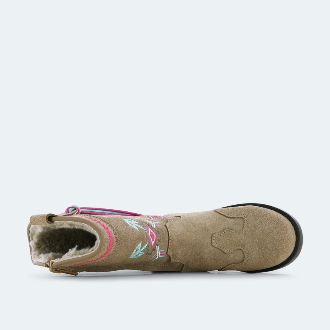 Shoesme| Laarzen cognac blue pink