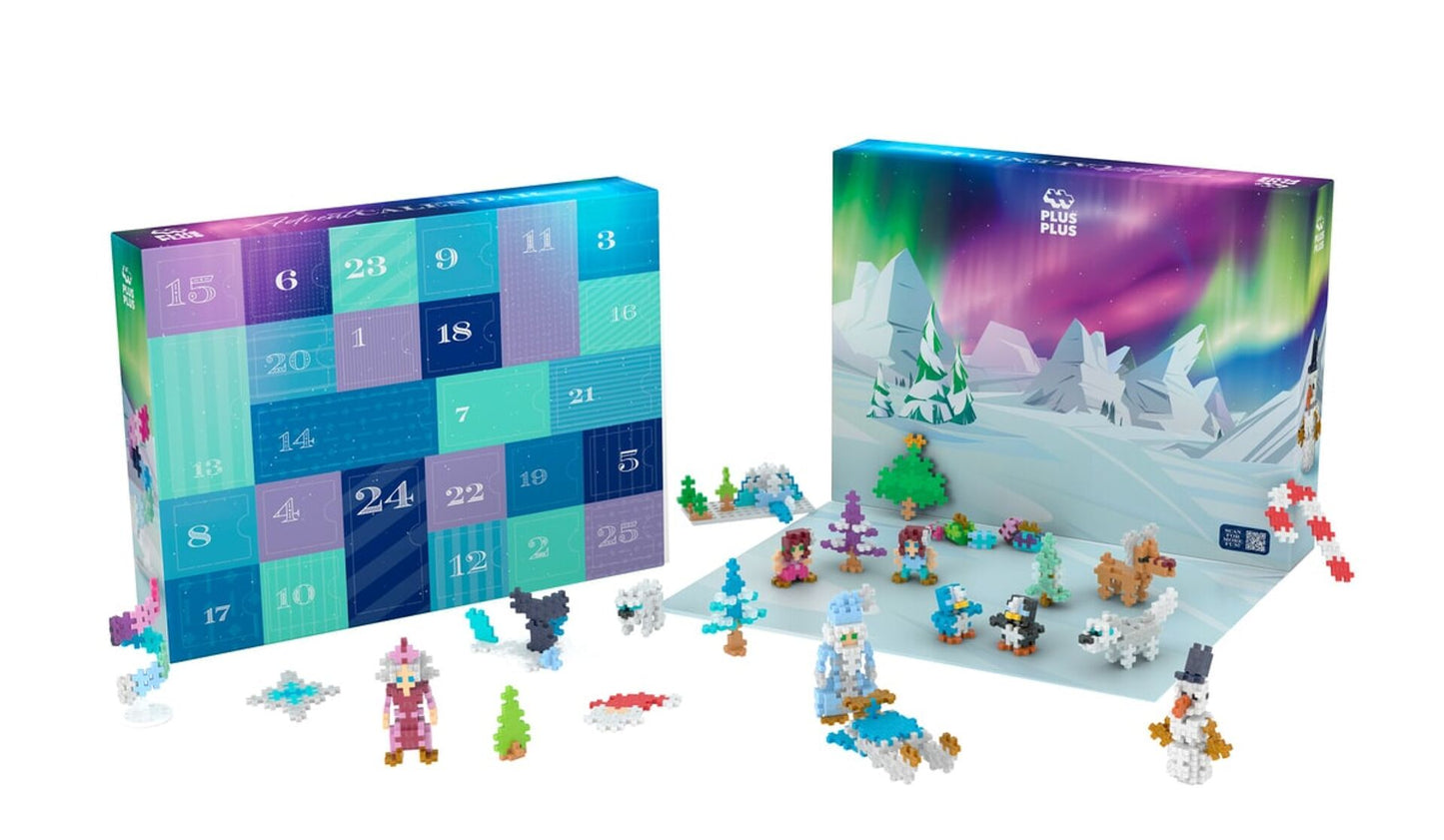 Plus- Plus | Adventkalender Santa's northern lights adventure