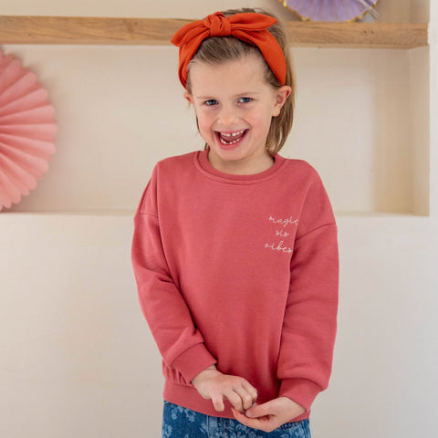 Elle and Rapha | Sweater loose fit | Sweet raspberry