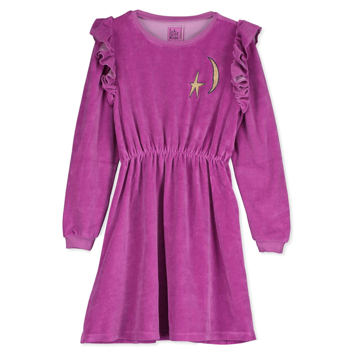 Lotiekids | Moon & star velvet dress | Orchid