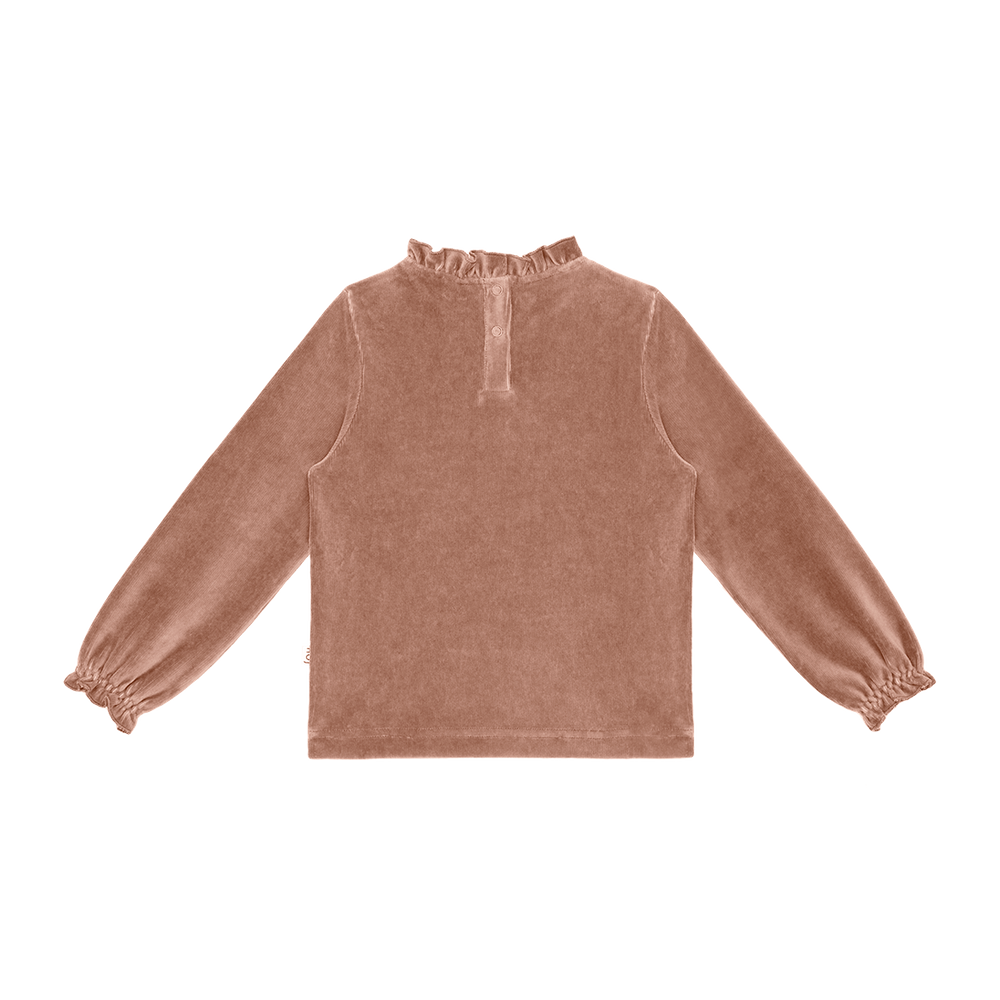 House of Jamie | Frill Collar jumper | Warm taupe