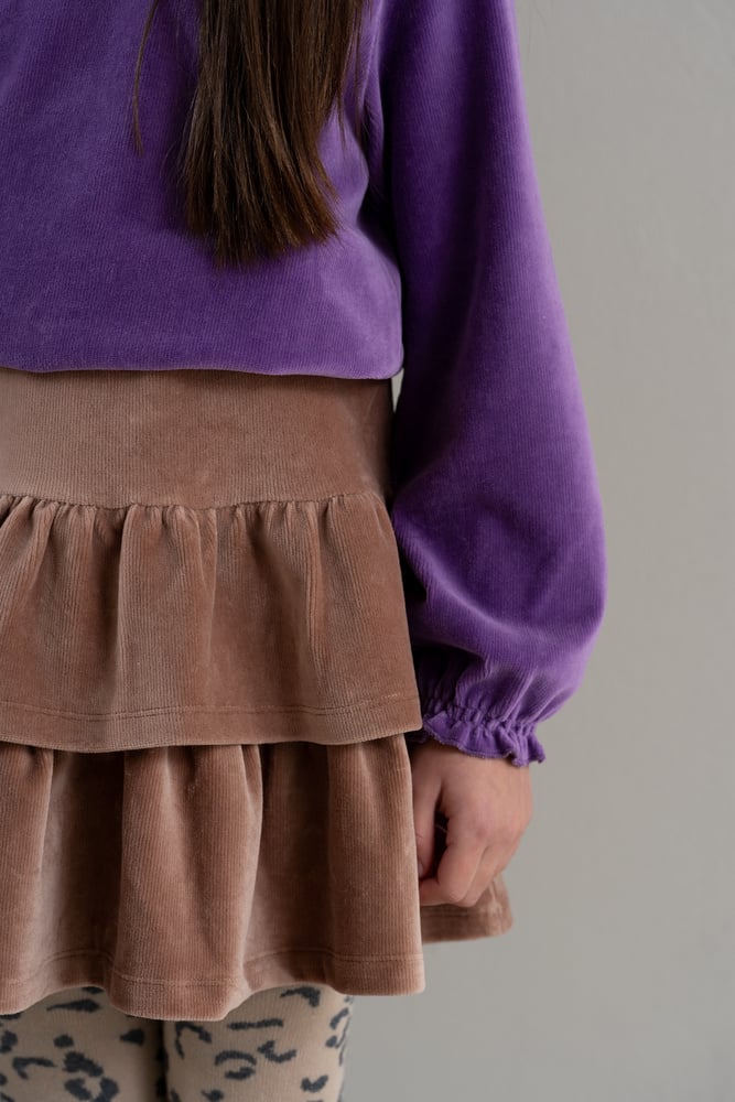 House of Jamie  | Ruffled skirt | Warm taupe