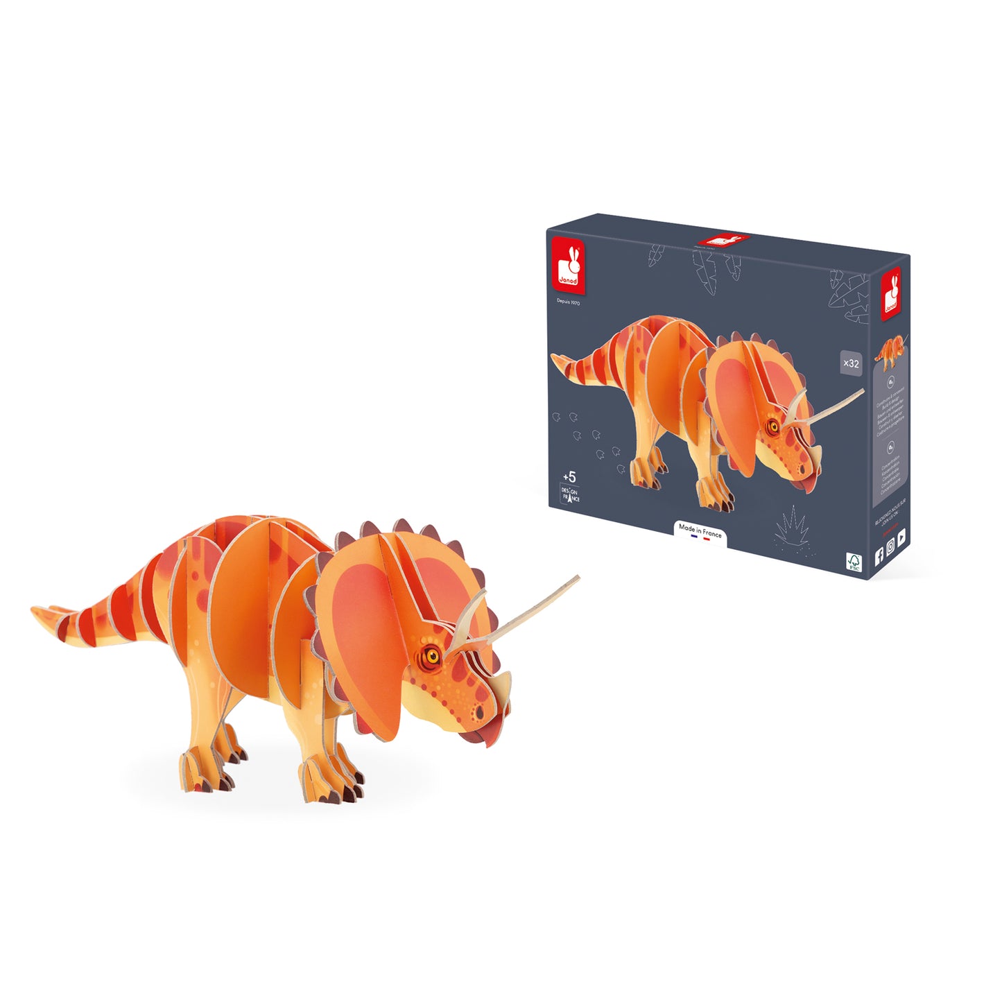 Janod dino | 3D puzzel triceratops