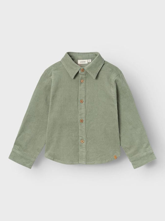 Lil'Atelier | Mombert Cord shirt | Seagrass