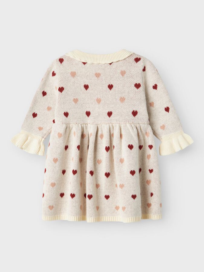 Lil'Atelier | Saran knit dress heart | Turtledove