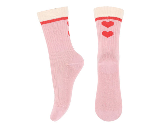 MP Denmark | Silver pink sock | With hearts