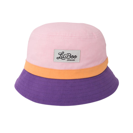 Lil'Boo | Block bucket hat | Pink, orange, purple