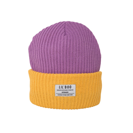 Lil'Boo | Hygge Beanie |Purple yellow