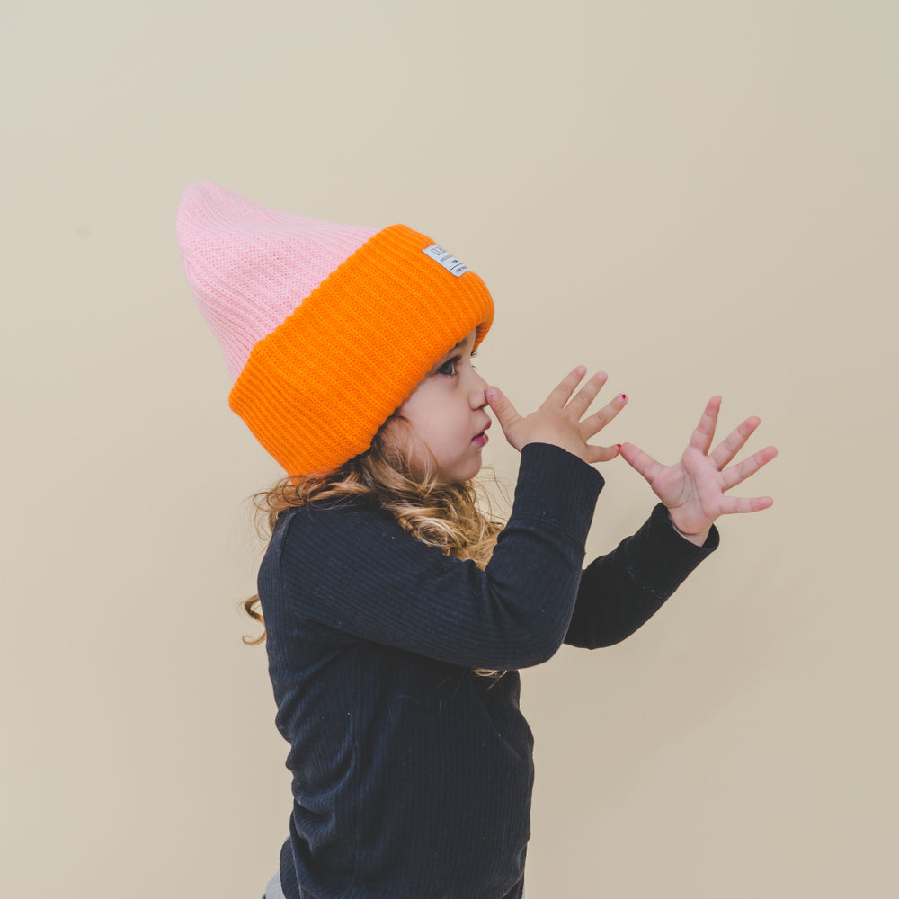 Lil' Boo |Hygge Beanie | Pink orange