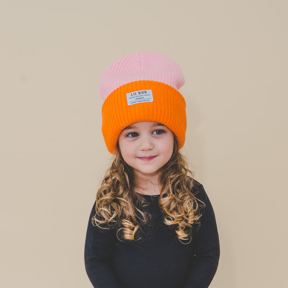 Lil' Boo |Hygge Beanie | Pink orange