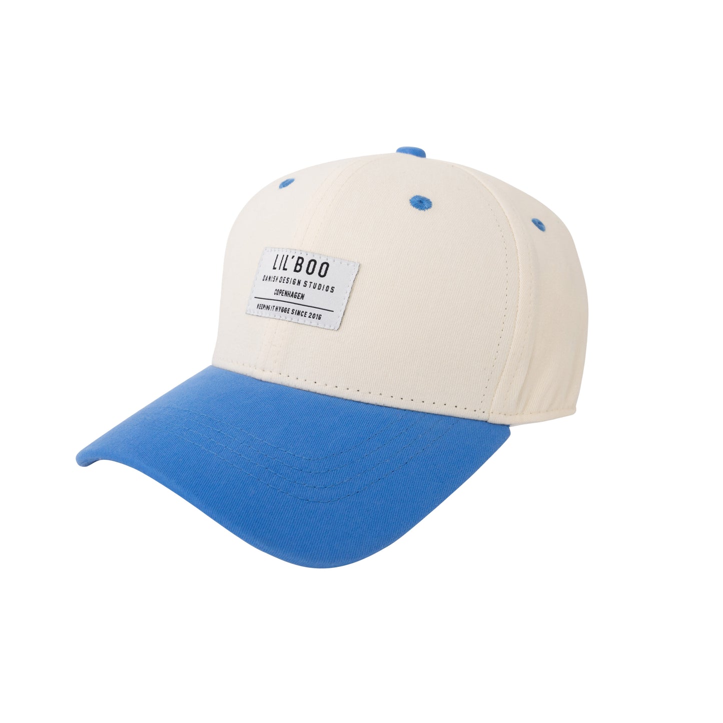 Lil'Boo | Organic block snapback | Beige/Blue