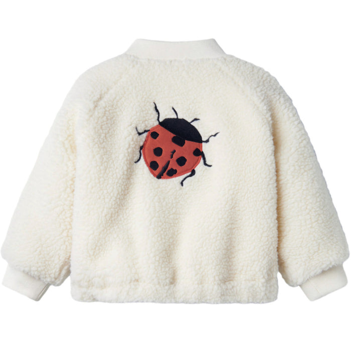 Lil' Atelier Bomber jacket coconut milk - Ladybug