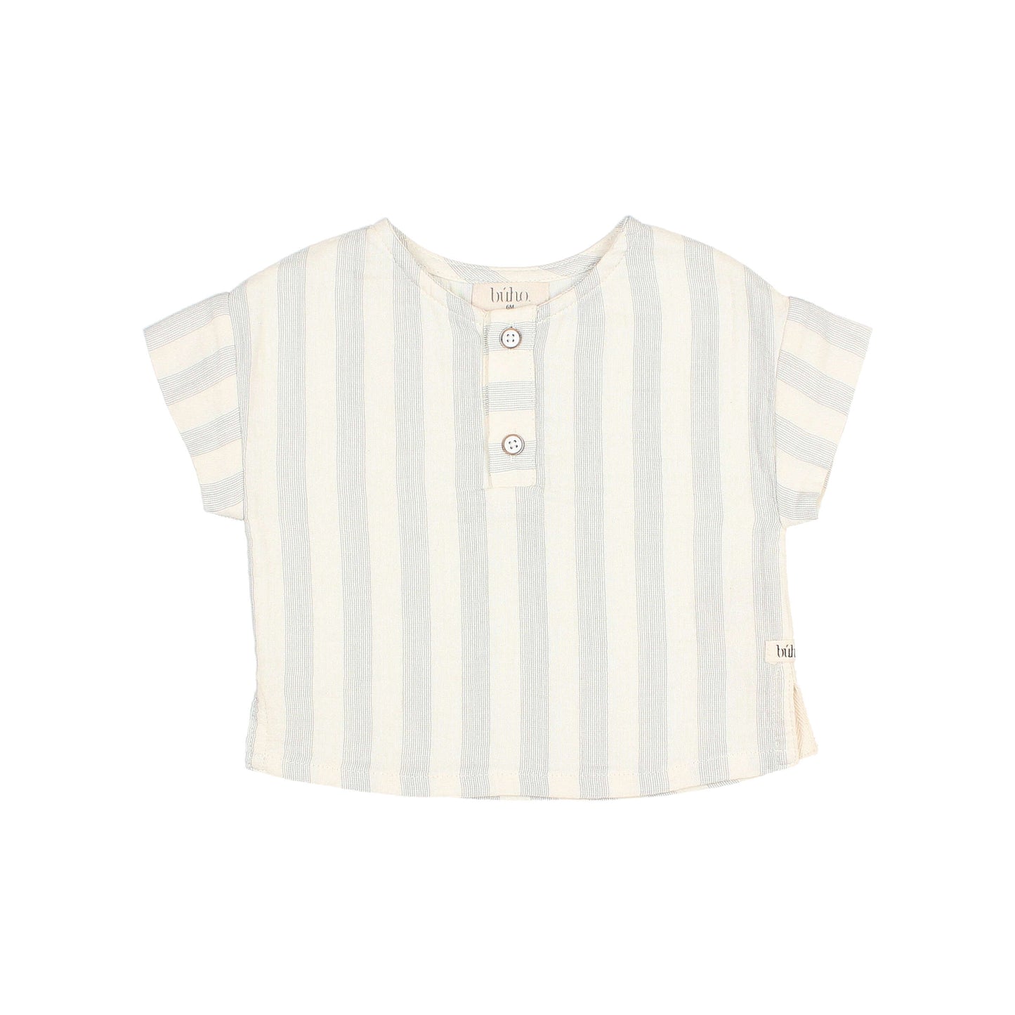 Buho| Stripe shirt | Sky grey