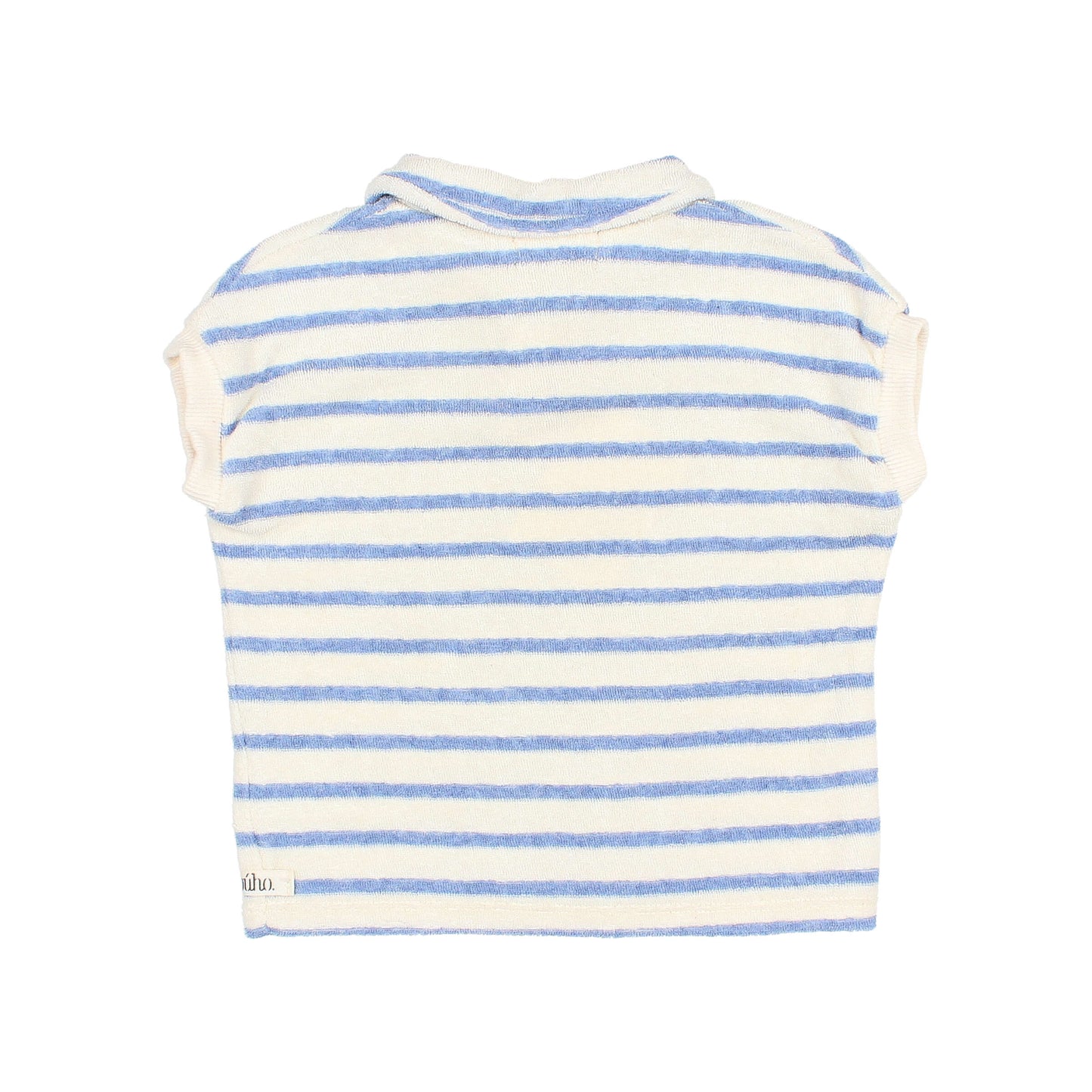 Buho| Terry stripes Polo | Placid blue