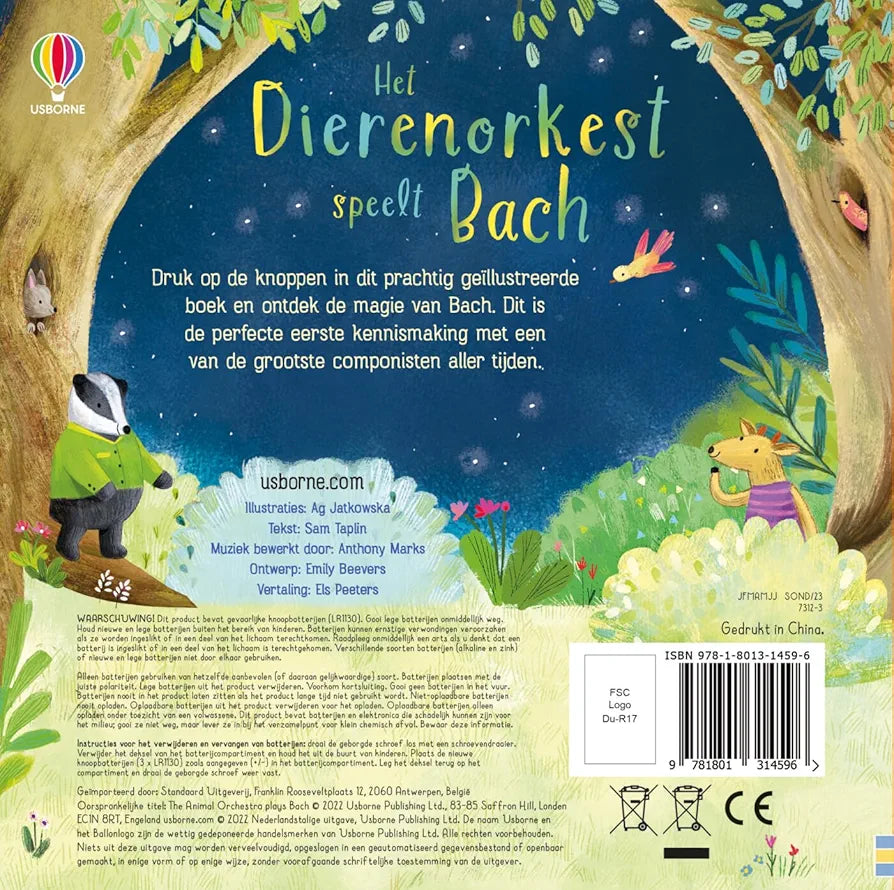 Usborne | Muziekboek Het dierenorkest