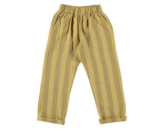 Tocoto Vintage | Yellow striped pyama style pants