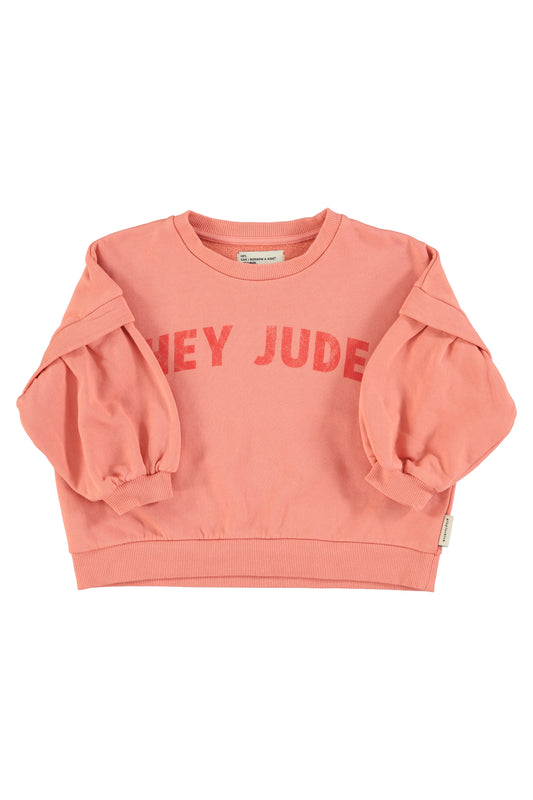 Piupiuchick | Sweatshirt | Pink w/ "Hey jude" print
