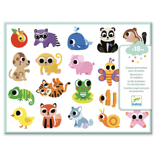 Djeco | Grote stickers voor de kleintjes| Babydieren